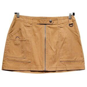 Wild Fable Womens Tan Utility Mini Skirt With Pockets & Front Zipper Medium